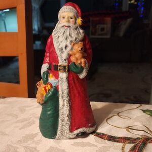 Santa Claus Holiday Figurine - Red and Green